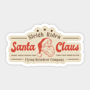 Santa Claus Sleigh Rides Sticker